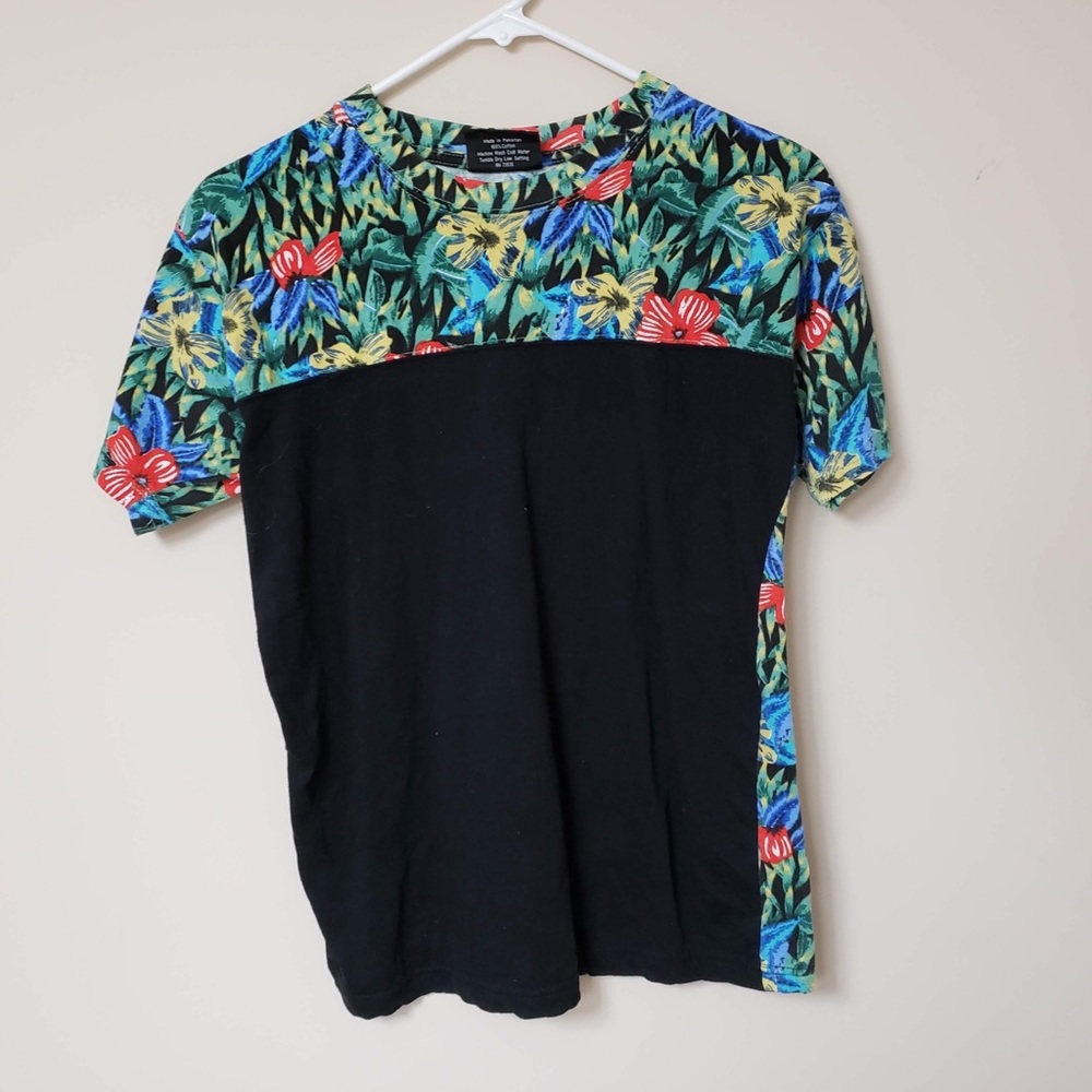 New York brand colorful summer shirt black front